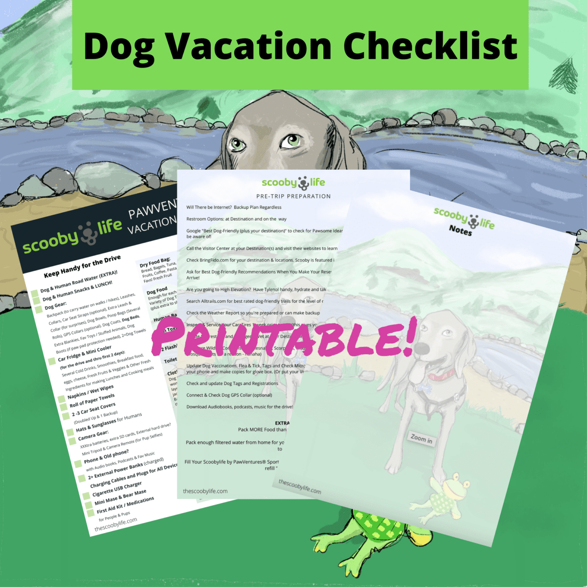 Scoobylife PawVentures® Dog Vacation Checklist