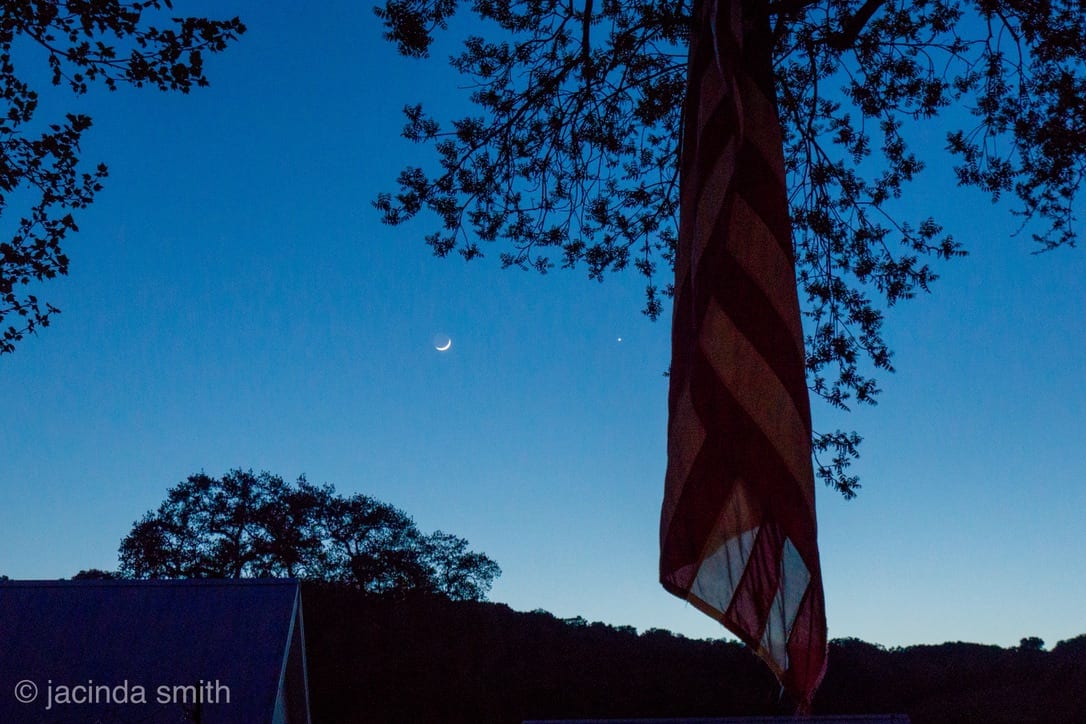 US Flag Stars and Moon at Hammersky Vineyards Paso Robles CA