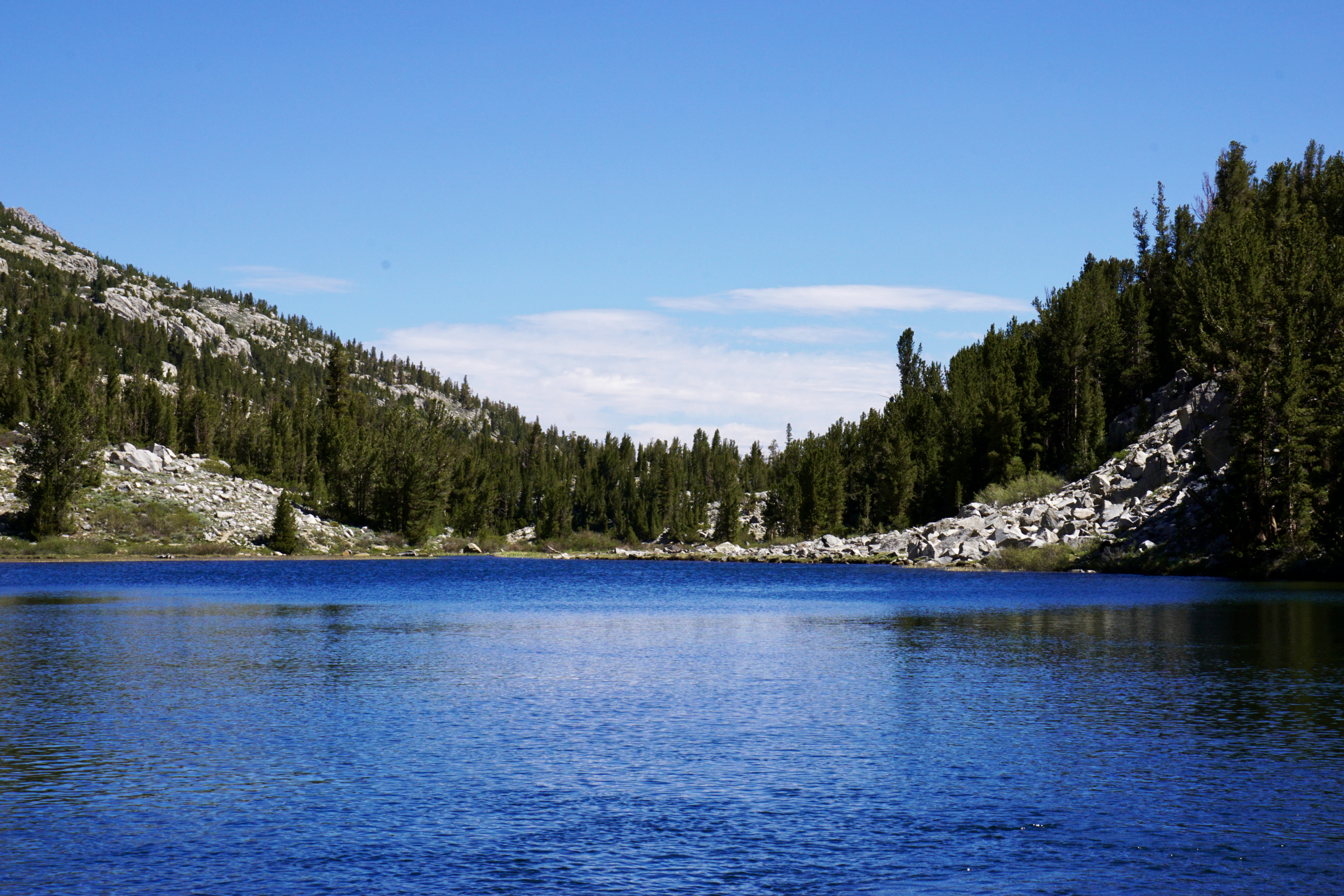 Little Lakes Valley Trail to Gem Lakes Overlooking Heart Lake