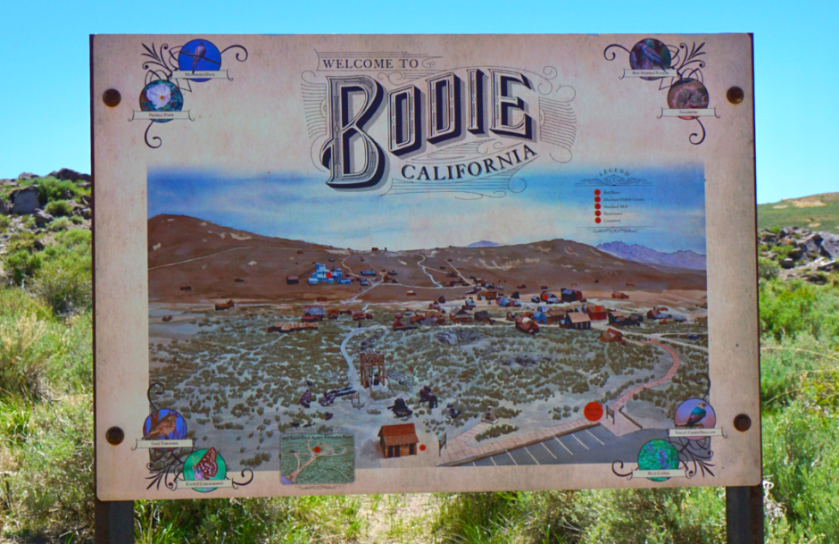 Bodie California Map