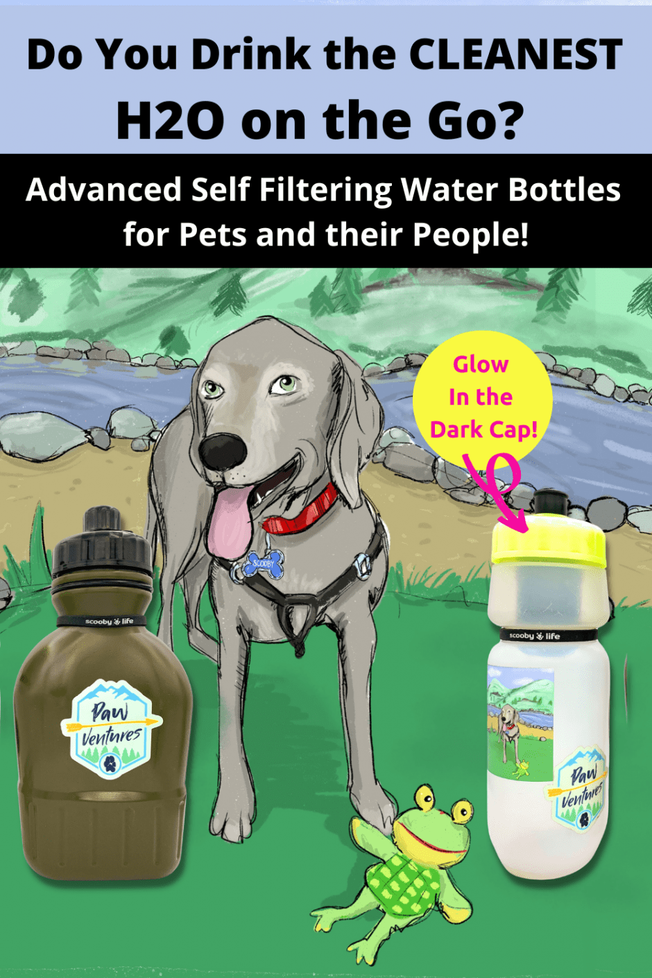 Smart Water Bottles with Advanced Filter from Scoobylife by PawVentures Pin