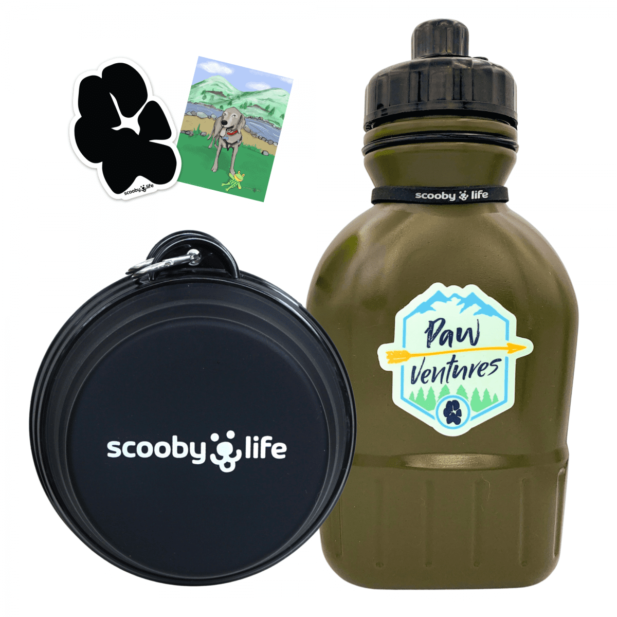 Scoobylife PawVentures Gift For Dogs Canteen Bowl 3 Dog Stickers
