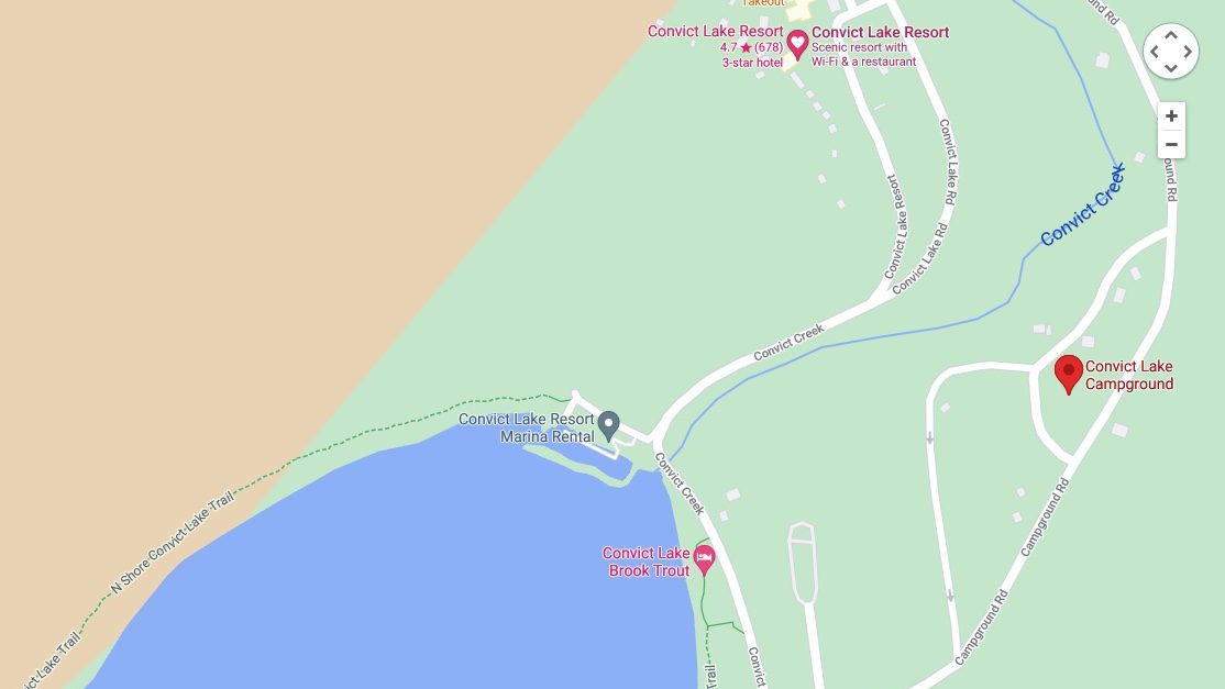 Convict Lake Campground Map